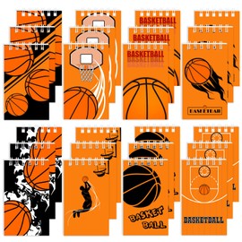 Lebsitey Basketball Mini Notepads, 24 Pcs Multicolor Style Pocket Notebooks Spiral Mini Notebook for Birthday Party Supplies Basketball Sport Party Favors, 8 Styles
