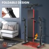 Foldable Weight Bench Adjustable w/Squat Barbell Rack and Removable Foot