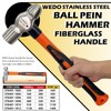 WEDO Ball Pein Hammer,32oz Stainless Steel Ball Peen Hammer With