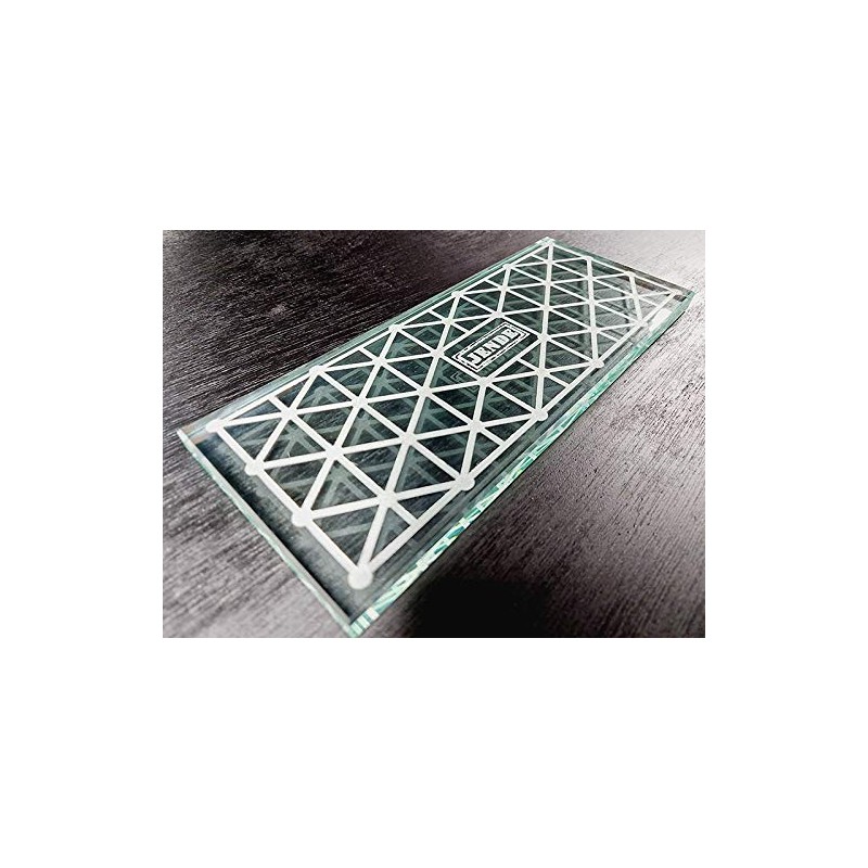 Jende 2 sided 10x4 glass lapping plate with coarse,medium &