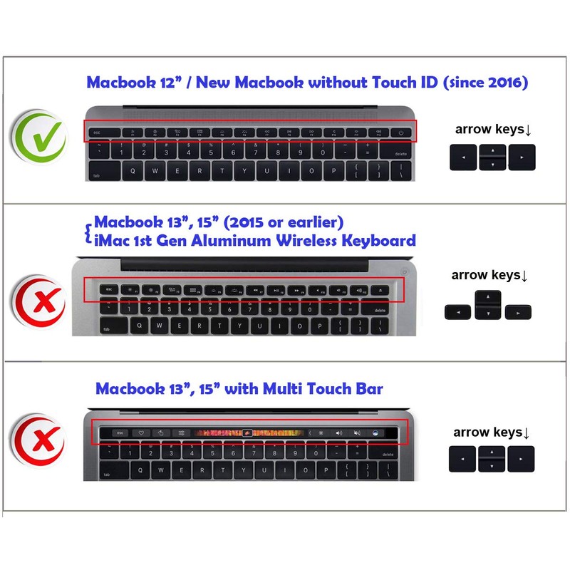 XSKN Hebrew English Language Silicone Black Keyboard Skins are Compatible