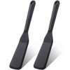 【2 Pack】Plastic Spatula for Nonstick Cookware, Thin Spatulas Silicone Heat