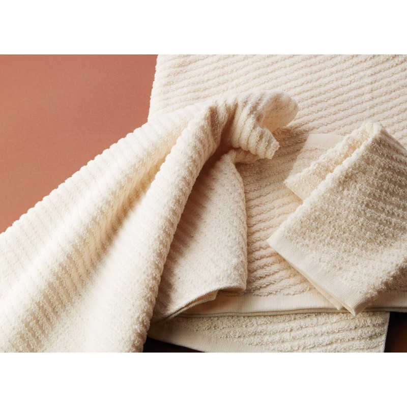 Bath Unbleached Jacquard 畦 Weave uxossyutaoru