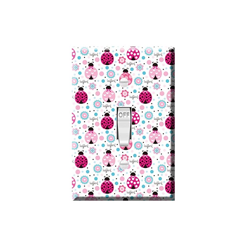 Toggle Wallplate, Single Light Switch Cover Plate - Fashion Ladybug