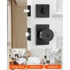 Haidms Black Door Knobs with Deadbolt, Heavy Duty Matte Black