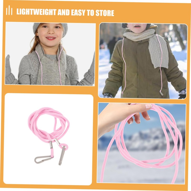 Hohopeti Elastic Winter Mitten Clips for Kids with Clip-holder Rope