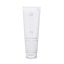 MOON- “Platinum Advanced Blanqueamiento Dentífrico Eliminación de Manchas, Fluoruro, Protección de Cavidades, Flav de Menta Fresca
