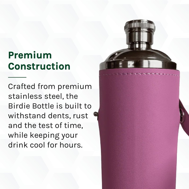 Birdie Bottle 12oz Flask with 4 Shot Glasses in Cap