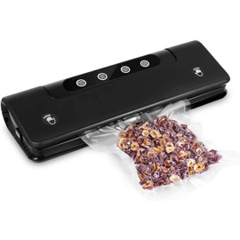 E-Universal Vacuum Sealer Machine Automatic Food Sealer for Foodsaver, Multifunction Vacuum Packing Machine For Fruits, Meat and Wine Preservation with | Dry & Moist Sealing Modes | Sous Vide bags | LED Indicator Lights