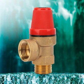 ZAWELIYO G 1/2 Inch Thread Safety Valve, High Quality Brass Safety Valve, 6Bar DN15 Brass Flow Control Valve for Air Conditioning Flow Control