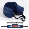 Stuffable Travel Pillowcase U-Shaped Neck Pillow with Adjustable Strap, Washable