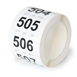 DGBDPACK Consecutively Numbered Labels, 2 x 1 Inch Self-Adhesive Vinyl Inventory Numbered Sticker (501-1000)