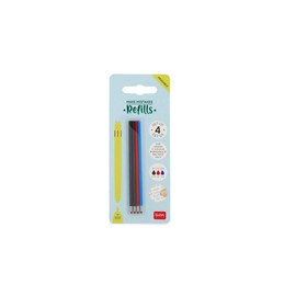 Legami - Set of 4 Erasable Gel Pen Refills 3 Colours, (VREFTEP0001)