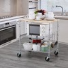 Finnhomy 3-Tier Rolling Kitchen Cart with 18" D x 30"