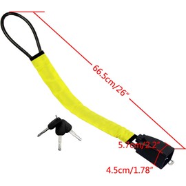 Universal Steering Wheel Lock, Adjustable Steering Wheel Lock, Seat Belt Lock, Tempered Steel Strong Anti-Theft Device with Keys, Fit for Most Cars, SUVs - Yellow