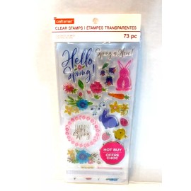 Craft Smart Clear Stamps  Decor. Craft Smart. Easter Spring 73 pcs. New sealed