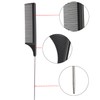 3 Pcs Rat Tail Combs Carbon Fiber Heat Resistant Teasing