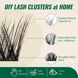 Lash Extension Kit 120pcs Lash Clusters Lash Bond and Seal Eyelash Extension Kit KEYYOU D Curl 8-18MIX Soft Natural Lashes with Lash Applicator for DIY at Home(Kit-DV02-8-18MIX)