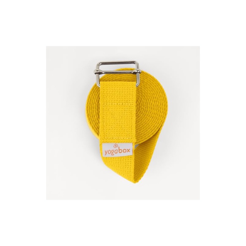 Yogabox Asana Basic Yoga Strap 100% Cotton, Metal Sliding Buckle,
