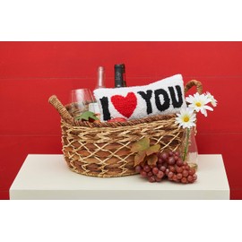 C&F Home 6" x 12" Valentine's Day I Heart You Small/Petite Hooked White Accent Throw Pillow V-Day VDAY Romantic Love Home Living Room Chair Couch Sofa Bedroom Bed Decor Decoration 6" x 12" White