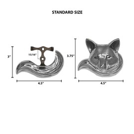 Michael Healy Designs Fox Door Knocker - Nickel Silver (Standard Size)