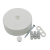 White Junction Box with 3-Pin Terminal and Accessories Diameter 73