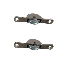 Steel Guide Roller for Sliding Door Roller with Ball Bearing Sliding Door Fitting Universal Floor Guide for Wooden Sliding Doors 55 mm Groove Pack of 2