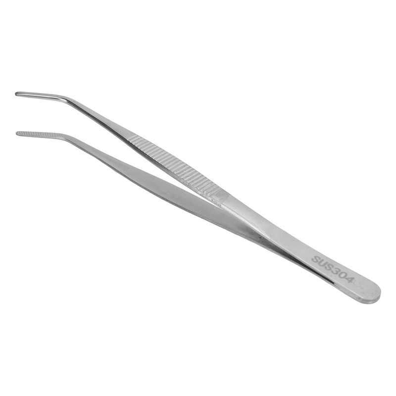 Laboratory Tweezer High Accuracy 304 Stainless Steel Serrated Edge 20cm