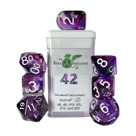 Diffusion Forty Two - Set of 7 Dice Set of 7 w/Arch'd4
