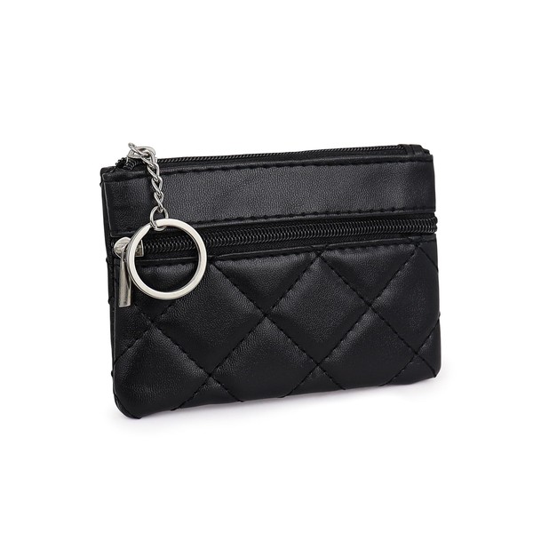 AdiStylinno Small Coin Purse, Rhombus PU Leather Coin Wallet with