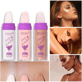 Paquete Polvo de Hadas Glitter Corporal y Facial (3 Piezas) Brillo Natural Resaltador Brillante A Prueba De Manchas En Barra De Maquillaje Para Fiesta Cosméticos Gold