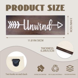 Realand 4 Pieces Bathroom Decor Wall Art, Rustic Farmhouse Bathroom Wall Decor Soak Relax Unwind Breathe Boho Country Vintage Decorative Wooden Signs for Home Spa Laundry Room