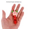 Animal Wooden Whistle, 10Pcs Lovely Whistle Educational Tool, Musical for