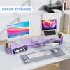 gianotter Dual Monitor Stand Riser, Desk Organizer With Drawer and