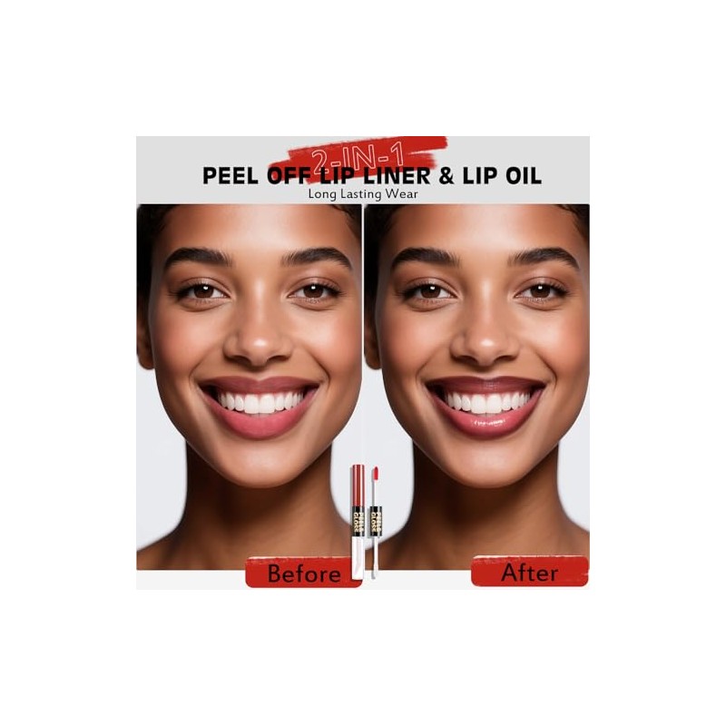Juego combinado de aceite de labios 2 en 1, tinte
