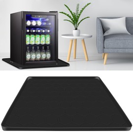 Haxmdfa Mini Fridge Silicone Mat 24''x24 X0.6'' Under Refrigerator Mat Silicone Refrigerator Floor Mat Freezer Protect From Appliance Leaks Water Spills Protects the Floor From Damage and Cleanliness