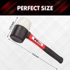 YIYITOOLS Rubber Hammer, 16oz rubber mallet With fiberglass Handle,black and