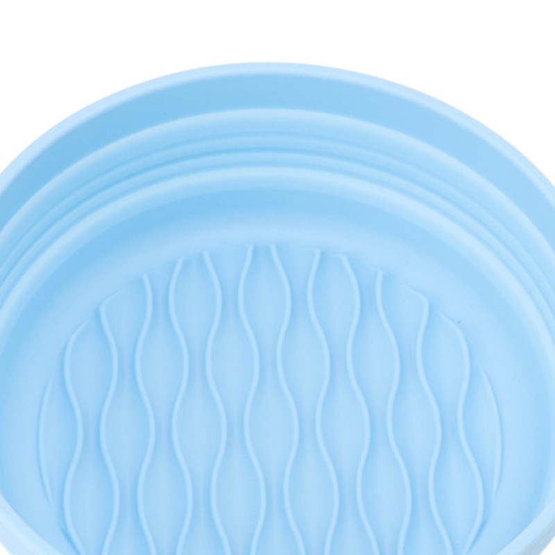 Silicone Air Cooker Pot Round Folded Blue Fryer Liner Tray