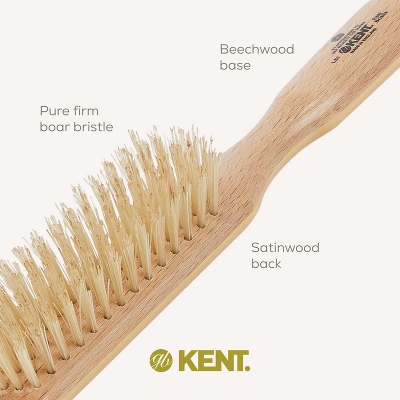 Kent Narrow, White Bristle Brush - LS1 (PACK OF 1)