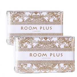 Dual Pack Floral Botanical Soap Set - Luxury Exfoliate & Nourish Sensitive Skin with Triple-Milled Bar Soap,soap bar,Natural Oils,14oz Total-WHITEGOLD ROOMPLUS,Bath Soap,Large size SPA soap,Gift soap