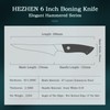 HEZHEN 6” Damascus Steel Boning Knife, Filleting Knife For Poultry