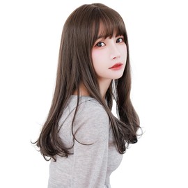 TefuRe C-8267-Lt J-hair Member Top Stylist Supervised Long Curly Wave Wig, Wig, Made with High Quality Fiber, Natural, Small Face Effect, Safe PL Insurance, Wig, Cross-Dressed Latte, Long