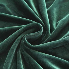 DH-Link Plush Sofa Cover for 3 Cushion Couch, Velvet Couch Cover Stretch Recliner Chair Cover Furniture Sofa Loveseat Cover Protector (Dark Green) (1 seat 115×150cm)