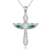 Alphm Angel Wings Cross Necklace for Women 925 Sterling Silver