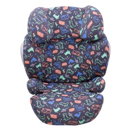 JYOKO Kids Cover Compatible with Cybex Solution Q2 Fix, Q3, Cybex Z Fix, Gb Elian (Happy Dino)