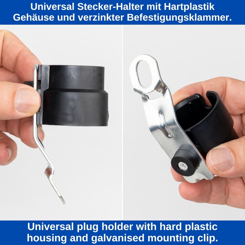 Trailer Plug Holder, 1 Piece, in Black, Hanging Drawbar Holder