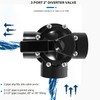 Bzsunway 3-Port 2" Diverter Valve with PVC Pipe Compatible with