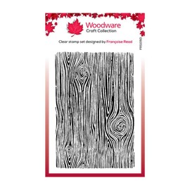 Woodware Clear Singles Woodgrain 4 in x 6 in Stamp Set, Photopolymer, 4 x 6 in