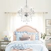 PAPAYA Plug-in 5 Light Crystal Hanging Pendant Lights Acrylic Chandelier