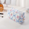 WHHJM Cute Floral Makeup Bag Small Cotton Quilted Cosmetic Bag,